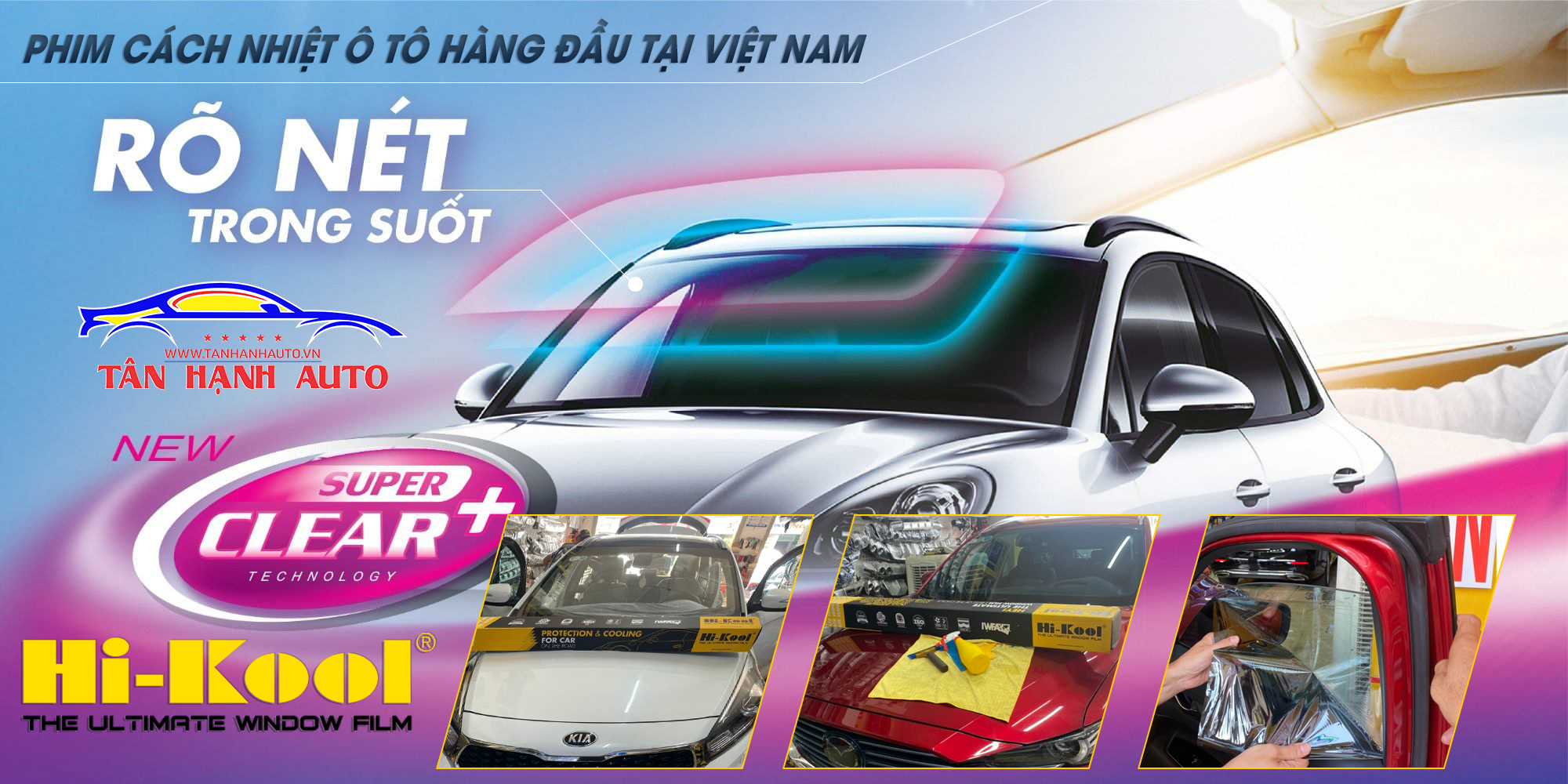Phim cách nhiệt Ô tô thương hiệu HI-KOOL TÂN HẠNH AUTO cung cấp và dán phim cách nhiệt ô tô chính hãng tại Cà Mau