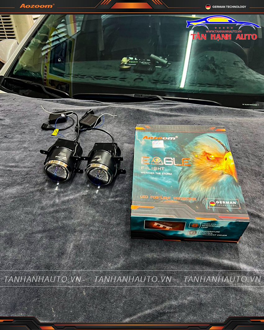 lap-den-o-to-aozoom-chinh-hang Đèn Ô tô Aozoom chính hàng lắp đặt tại Tân Hạnh Auto - Cà Mau